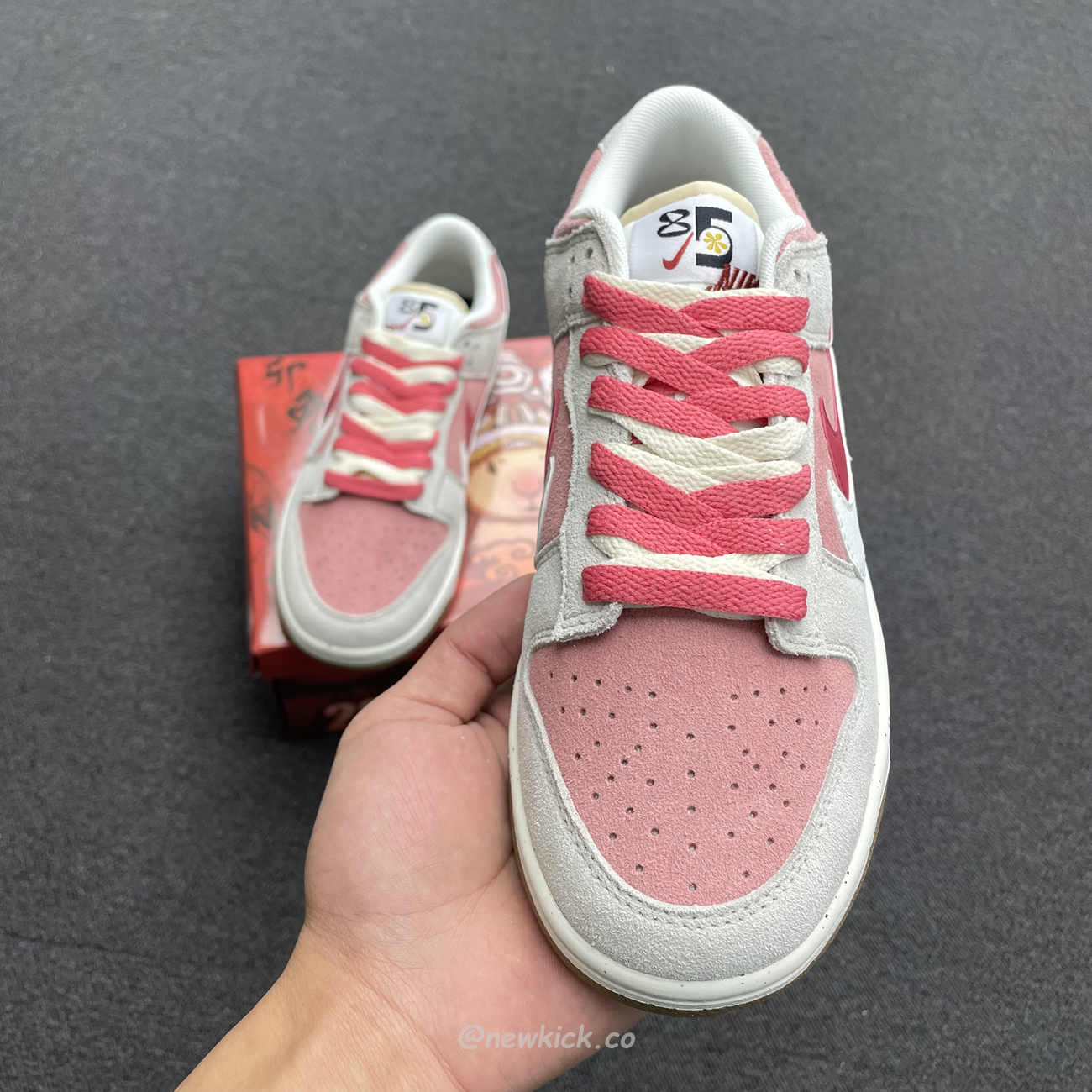 Nike Sb Dunk Low Se 85 Double Swoosh Grey Pink Rabbit Do9457 117 (10) - newkick.app